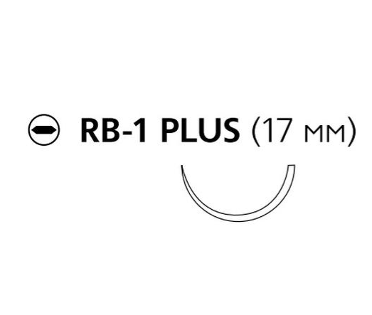 Викрил Плюс фиолетовый М1 (5/0) 70 см игла колющая RB-1 PLUS,36 шт./уп. Johnson&Johnson