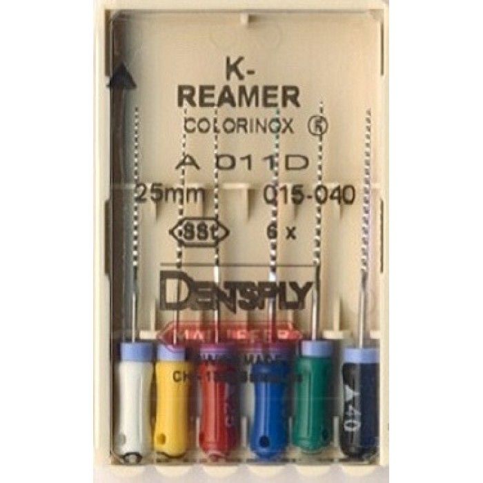 Инструмент ручной Maillefer K-Reamer Colorinox №15/40 25мм 6шт A011D02590012